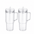 40oz Acrylic Snow Globe Tumbler with Handle