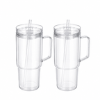 40oz Acrylic Snow Globe Tumbler with Handle