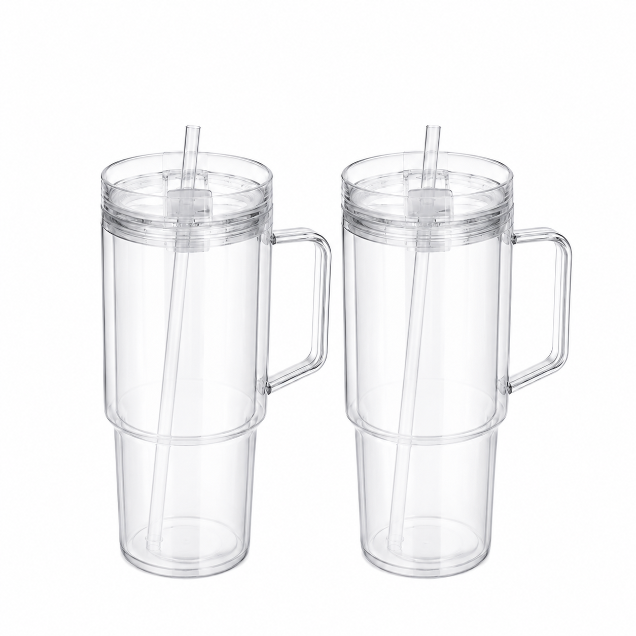 40oz Acrylic Snow Globe Tumbler with Handle